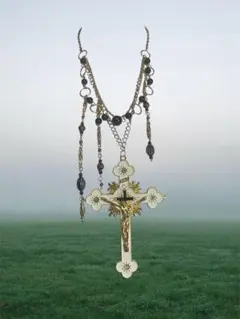 White cross necklace