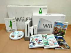 動作品Wii本体+6本ゲームソフトセット+Wiiフィット本体