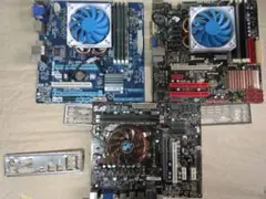 動作未確認 マザーボード 3枚セット CPU/メモリ/クーラー/バックパネル付