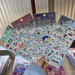 ペンギン　ぷっくりシール　4枚セット