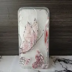 蝶デザインのiPhone13ケース（クリア）
