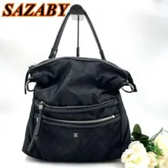 SAZABYサザビー 4WAY ショルダーバッグ クロスキーモノグラム 本革のサムネイル