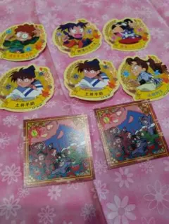 忍たまステッカー付きビスケットの段 ステッカー 乱きりしん 土井半助 山田利吉