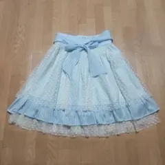 アクシーズファム✨ブルー✨チュールフレアミニスカート✨
