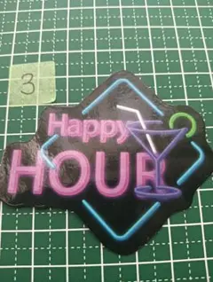 Happy Hour ネオン風 デザイン ステッカー