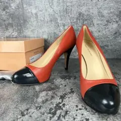 美品 ファビオルスコーニ レザー パンプス バイカラーのサムネイル