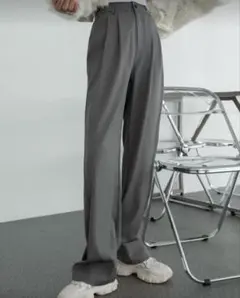 プリーツ入りハイウエストスーツパンツ レディースドレスパンツビジネスアテイア