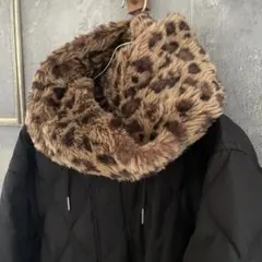 アーバンリサーチ　レオパード柄フェイクファースヌード ネックウォーマー