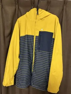 QUIKSILVER スノーボードウェア フード付き イエロー/ネイビー