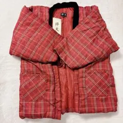値下げしました【新品未使用】赤 チェック柄 どてら はんてん フリーサイズ