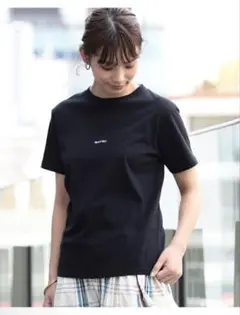 BEAMS BOY エンブロイダリー クルーTシャツ ブラック 刺繍ロゴ 美品のサムネイル