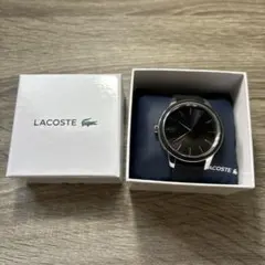 LACOSTE 腕時計 ブラック 電池切れ　箱・説明書付き