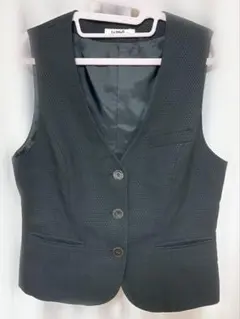 BONMAX　Lemidi　ベスト　スカート　セット　黒　11号　事務服　OLのサムネイル