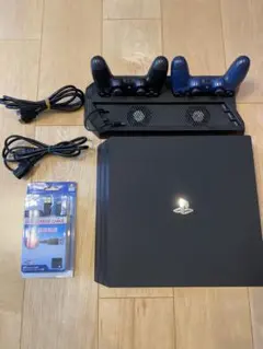 【動作確認・初期化済み】PS4 Pro 本体セット ファン付き充電スタンド込み