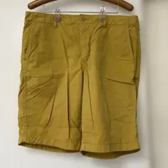 ユニクロ　チノショートパンツ　イエロー　Lサイズ