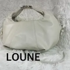 【美品】 ルーニィ メタルバックル ミニバッグ ショルダー 2way アイボリーのサムネイル