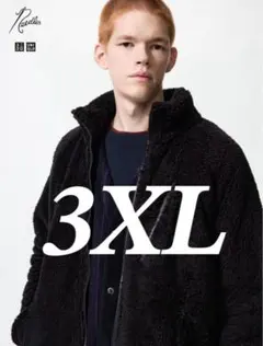 ユニクロ needles フリースジャケット BLACK 3XL
