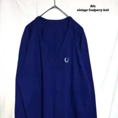値下げ「80s」fred perry 刺繍ロゴ　ロングスリーブy2k 希少　古着