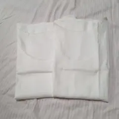 インナー肌着2枚綿100% 白フレンチスリーブ　ロング丈　L薄手ラウンドネック