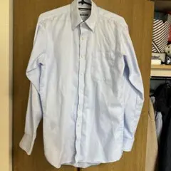 オリヒカORIHICA スーパーノンアイロン 長袖ワイシャツ M ブルー　青色