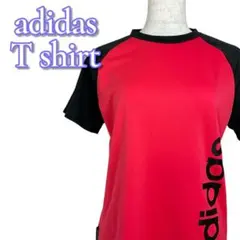 アディダス adidas Tシャツ スポーツウェア 半袖 OT赤黒