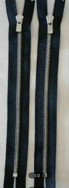 YKK高級ファスナーエクセラ艶シルバー20センチ100本セット3号