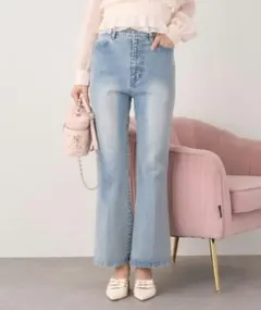 NICE CLAUP ストレッチ美脚デニムパンツのサムネイル