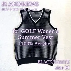 St ANDREWS ベスト ホワイト ブラック L - メルカリ
