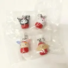 サンリオキャラクターズ　いちごめじるしアクセサリー クロミ キティ ウサハナ