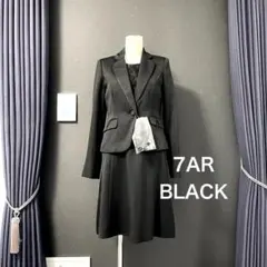 7号 ワンピース スーツ レディース 黒 新品 未使用 卒業式 セレモニースーツ