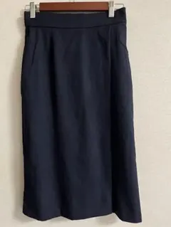 UNIQLO チェックナロースカート　オフィス　通勤　冬