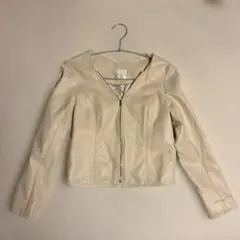 miia ベージュ レザージャケット