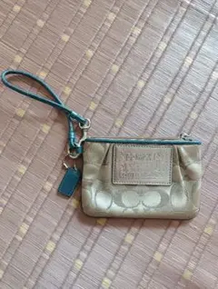 COACH POPPY / コーチ ポピー リストレット 小物入れ　ターコイズ