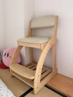 美品❗️浜本工芸　学習チェア　キッズチェア 浜本工芸 子供椅子 合皮レザー 学習椅子 DSC-4104ナチュラルオーク DSC