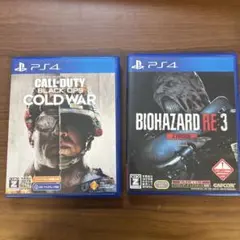 PS4 ゲーム2本セット コールオブデューティ バイオハザードRE:3