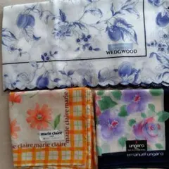 ブランドハンカチ 3枚セット WEDGWOOD他