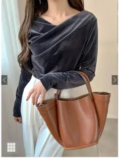 GRL ベロアドレープトップス[dk1551]