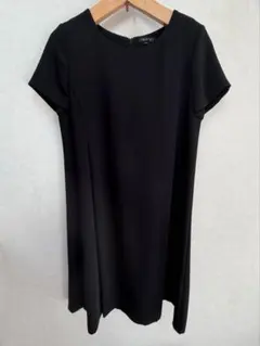 【美品】半袖 ブラック フォーマル ワンピースINDIVI
