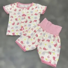ベビーパジャマ 80cm 半袖Tシャツとショートパンツ 女の子