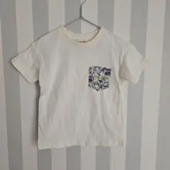 センスオブワンダー　リバティファブリック　ポケット付き　半袖Tシャツ　110cm