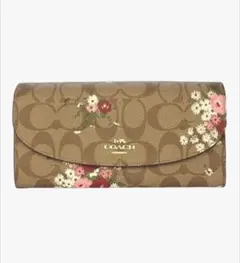 COACH フラワープリント 長財布