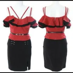 Andy：グラマラス：キャバドレス オフショルダー セットアップ フリル タイト