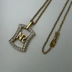 ネックレス ニナリッチ　NINA RICCI ゴールド×ラインストーン　大ぶり