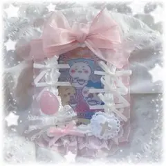 ホイップデコ トレカケース 平成女児 いちご ピンク リボン