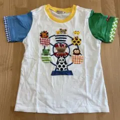 ミキハウス　プッチーくんなかま刺繍デザイン観覧車 Tシャツ120 130cm