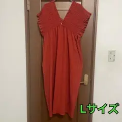 しまむら　シャーリングワンピース　Lax Dan Tia