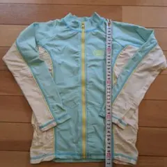 130cm 水色 フルジップ ラッシュガード