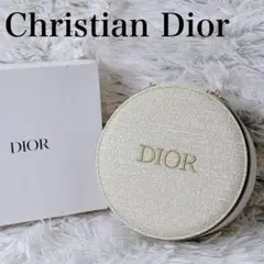 クリスチャンディオール　Dior ラウンドポーチ ゴールド　化粧ポーチ