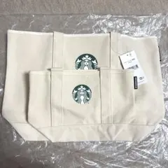 新品　スターバックス　キャンバストートバッグ&ランチバッグセットのサムネイル