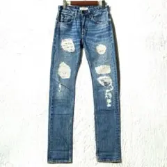 LEVI'S MADE&CRAFTED★TACK SLIM★ダメージデニム 29のサムネイル